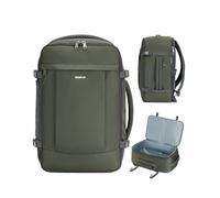 ECOHUB 30L Zaino da Viaggio Aereo 45x36X20 per Easyjet, Zaino Bagaglio a Mano Tasca Antifurto per Laptop, 15.6 Pollici Zaino Porta PC, Impermeabile Borsa da Cabina PET Riciclato Uomo(Verde Militare)