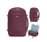 ECOHUB 30L Zaino da Viaggio Aereo 45x36X20 per Easyjet, Zaino Bagaglio a Mano Tasca Antifurto per Laptop, 15.6 Pollici Zaino Porta PC, Impermeabile Borsa da Cabina PET Riciclato per Donna Uomo (Rosso)