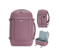 ECOHUB 30L Zaino da Viaggio Aereo 45x36X20 per Easyjet, Zaino Bagaglio a Mano Tasca Antifurto per Laptop, 15.6 Pollici Zaino Porta PC, Impermeabile Borsa da Cabina PET Riciclato per Donna Uomo (Rosa)
