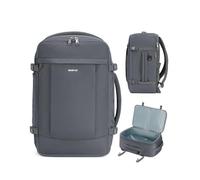 ECOHUB 30L Zaino da Viaggio Aereo 45x36X20 per Easyjet, Zaino Bagaglio a Mano Tasca Antifurto per Laptop, 15.6 Pollici Zaino Porta PC, Impermeabile Borsa da Cabina PET Riciclato per Donna Uomo(Grigio)