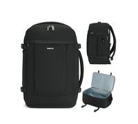 ECOHUB 30L Zaino da Viaggio Aereo 45x36X20 per Easyjet, Zaino Bagaglio a Mano Tasca Antifurto per Laptop, 15.6 Pollici Zaino Porta PC, Impermeabile Borsa da Cabina PET Riciclato per Donna Uomo (Nero)