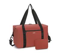 ECOHUB Borsone da Viaggio 40x30x20 Ryanair, Bagaglio a Mano Pieghevole Resistente all’acqua per Donna e Uomo, Borsa da Cabina Grande Capacità per Aereo, Palestra e Ospedale Weekend, 24L-Rosso