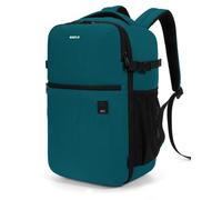 ECOHUB Zaino Ryanair 40x20x25, Zaino da Viaggio per Aereo per Laptop da 14 Pollici, Zaino Riciclato Resistente All'acqua Bagaglio a Mano per Scuola Lavoro e Trekking, 20L-Turchese