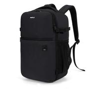 ECOHUB Zaino Ryanair 40x20x25, Zaino da Viaggio per Aereo per Laptop da 14 Pollici, Zaino Riciclato Resistente All'acqua Bagaglio a Mano per Scuola Lavoro e Trekking, 20L-Nero