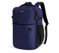 ECOHUB Zaino Ryanair 40x20x25, Zaino da Viaggio per Aereo per Laptop da 14 Pollici, Zaino Riciclato Resistente All'acqua Bagaglio a Mano per Scuola Lavoro e Trekking, 20L-Blu scuro