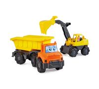Ecoiffier - 2 in 1 Camion con Escavatore, 7600000419, + 18 mesi, camion + escavatore, cassone ribaltabile, made in France