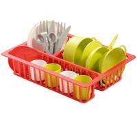 Ecoiffier 7709 ToyCentre 0606 Small Dish Set in Draining Rack, multicoloured, Kl