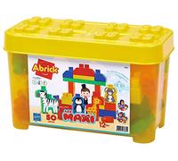 Ecoiffier Abrick Safari - 50 Grandi mattoncini da Costruzione a Forma di Animale, Multicolore, in Scatola, per Bambini e Bambini dai 12 Mesi in su