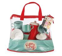 ECOIFFIER, accessori cucina in busta, 35 pezzi, + 18 mesi, 7900012640 | Set d'Imitazione - Stoviglie per bambini - Borsa con cerniera - Teiera scolapiatti - Origine Francia garantita - Regalo per