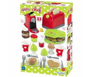 Ecoiffier ECF7600002647 100% Chef - Maxi Set per la Colazione
