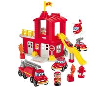 Ecoiffier Giocattoli 3026 - Grande caserma dei pompieri Abrick, gioco di costruzione per bambini, a partire dai 18 mesi, prodotto in Francia