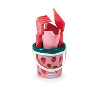Ecoiffier - Secchiello Fragole con accessori, 12 cm, con setaccio e paletta, per bambini dai 12 mesi, 7900000696