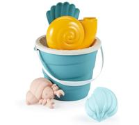 Ecoiffier - Secchiello Sea Style 17 cm - Con Accessori da Spiaggia, dai 18 mesi, 7600000309