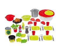 Ecoiffier Set da Cucina per Insalata - Set da 43 Pezzi - Imbracatura da Gioco, centrifuga per Insalata, Accessorio Ideale per la Cucina dei Bambini, per Bambini dai 18 Mesi in su