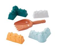 Ecoiffier set di giocattoli da spiaggia castello con pala, 5 pezzi