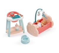 Ecoiffier - Set Nursery per Bambole con Culla, Seggiolone e Lettino, Bambola Inclusa, Gioco di Ruolo Educativo per Bambini dai 18 Mesi, 7900001833