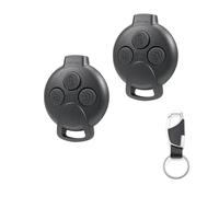 EcoJozon 2 Pezzi Guscio per Chiave Auto Con 3 Tasti Telecomando Compatibile con Smart ForTwo 451 ForFour Roadster Custodia Chiavi con Portachiavi Ricambi Auto per Protezione Chiave