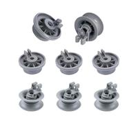 EcoJozon Set 8 Ruote Cestello Lavastoviglie (4 Superiori + 4 Inferiori) - Ricambi Cestello Lavastoviglie Compatibili con Bosch Siemens Neff Beko