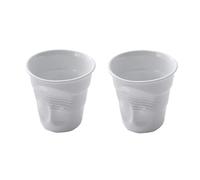 ECOLFE tazze da caffè, Tazza da caffè da 7,7 once con manico, tazza dal design rugoso in stile europeo, adatta for yogurt ai cereali con cappuccino e latte (Colore : White 1pcs)(White 2pcs)