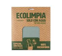 Ecolimpia - Panno in microfibra per vetri | Pulizia solo con acqua | Made in Spagna | Certificate OEKOTEX e FSC | Riutilizzabili ed ecologiche | Senza Tracce e pelucchi (verde)