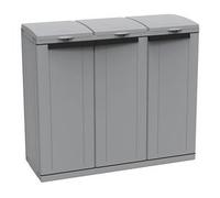 ECOLINE 3 Armadio differenziata 3 Ante battenti, 3 Coperchi Grigio (100cm) Mobile KIT