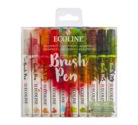 Ecoline Brush Pen Set di 10 penne acquerellabili liquide - Paesaggio urbano - Pennarelli sfumabili per scrittura a mano, disegno e artigianato