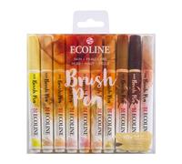 Ecoline Brush Pen Set di 10 penne liquide ad acquerello - ritratto | pennelli sfumabili per scrittura a mano, disegno e artigianato