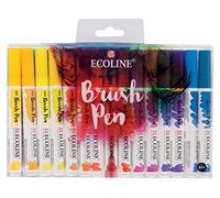 Ecoline Brush Pen Set di 40 penne acquerellabili liquide - colori di base - pennarelli sfumabili per scrivere a mano, disegnare e creare oggetti