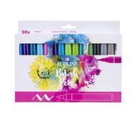 Ecoline Brush Pen Set di 40 penne acquerellabili liquide - colori di base - pennarelli sfumabili per scrivere a mano, disegnare e creare oggetti