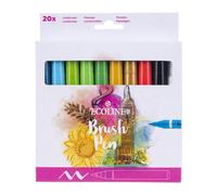 Ecoline Brush Pen Set di 20 penne acquerellabili liquide - colori di base - pennarelli sfumabili per scrivere a mano, disegnare e creare oggetti