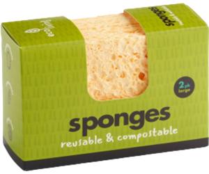 ecoLiving Spugna Compostabile - Large 2 Pack