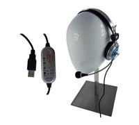 Ecolle - Auricolare USB stereo cablato per call center