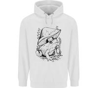 Ecologia Della Fauna Selvatica Un Ranocchio E Un Fungo Uomo Felpa