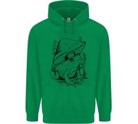 Ecologia Della Fauna Selvatica Un Ranocchio E Un Fungo Uomo Felpa