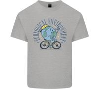Ecologico Ambiente Climate Change Ciclismo Uomo Cotone T-Shirt