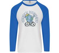 Ecologico Ambiente Climate Change Ciclismo Uomo L/S Baseball T-Shirt