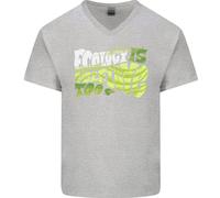 Ecology È Amore di Sé Climate Change Uomo Scollo A V Cotone T-Shirt