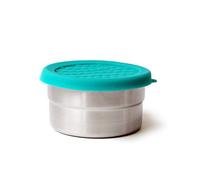 ECOlunchbox, Bento, Contenitore per il pranzo in acciaio inox con coperchio in silicone, rotondo, colore: blu
