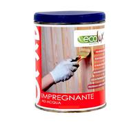 Ecolux Impregnante Fondo Protettivo Acrilico Noce Bruno Per Legno Ecologico