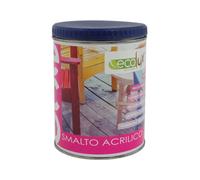 Ecolux Smalto Ecologico Satinato Acrilico ad Acqua Inodore per Interno ed Esterno - : , CONFEZIONE: 1 pz., Contenuto: Litri 0,750, Tinta: Ocra