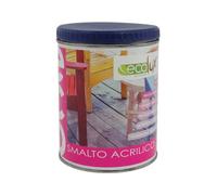 Ecolux Smalto Ecologico Satinato Acrilico ad Acqua Inodore per Interno ed Esterno - : , CONFEZIONE: 1 pz., Contenuto: Litri 0,750, Tinta: Rosso Vivo