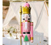 ECOM-CDL - Schiaccianoci gigante in legno da 1,2 m/1,5 m/1,8 m, re/soldato 4 feet King Pink K16.