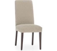 ECOMMERC3 | 2 coprisedili universali e versatili - Fodera per sedia, colore lino, facile da posizionare per schienale, seduta e braccia