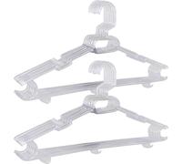 ECOMMERC3 | Confezione da 12 grucce in plastica trasparente resistenti ed eleganti per vestiti, abiti, camicie e pantaloni - 12 grucce in plastica trasparente robusta ed elegante