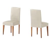 ECOMMERC3 | Confezione da 2 fodere per schienale elastiche ed extra morbide color avorio - 2 fodere schienale regolabili 100% made in Spain
