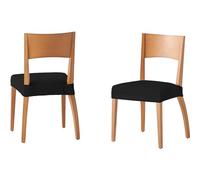 ECOMMERC3 Confezione Elastici ed Extra Morbidi Colore Nero-2 coprisedili Regolabili 100% Made in Spain, Pack 2 Asiento