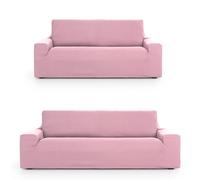 ECOMMERC3 | Copridivano 3+2 Duo universale e versatile - Copridivano colore rosa, facile da posizionare per schienale, seduta e bracci