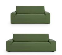 ECOMMERC3 | Copridivano 3+2 Duo universale e versatile - Copridivano colore verde, facile da posizionare per schienale, seduta e bracci