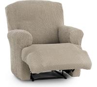 ECOMMERC3 | Copridivano a 1 posto, universale, versatile e versatile, per divano, colore lino, facile da posizionare per schienale, seduta e braccia