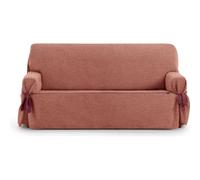 ECOMMERC3 | Copridivano a 2 posti in tessuto jacquard non elastico - copridivano a tinta unita con lacci decorativi e protezione elegante per il tuo divano